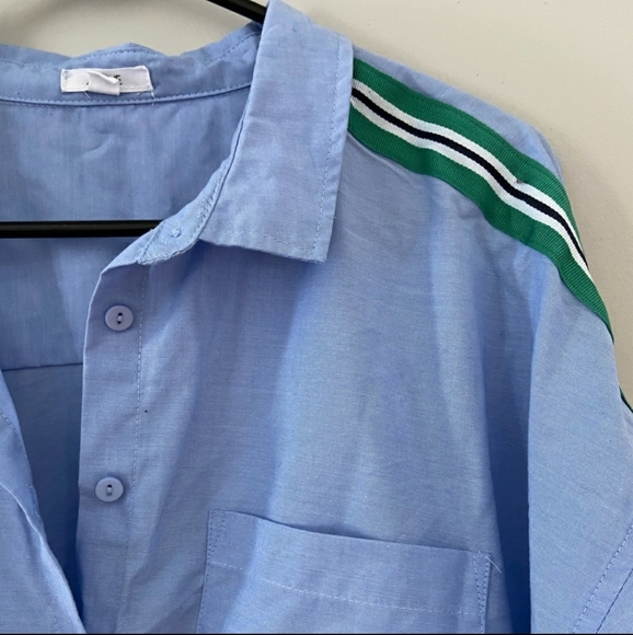 Belted Striped Sleeved Shirt - Picture 3 of 3